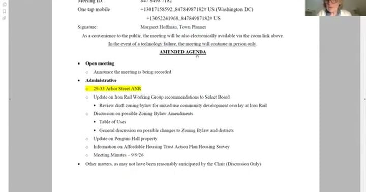 From the Planning Board